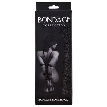 Lola Toys Bondage Collection, черная - Веревка для бондажа - купить в секс шопе