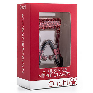 Ouch! Adjustable Nipple Clamps, красные - фото, отзывы