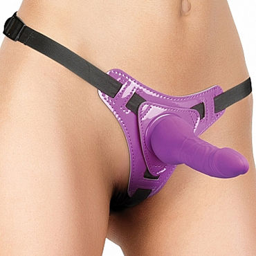 Ouch! Pleasure Strap-On, фиолетовый, Стильный страпон