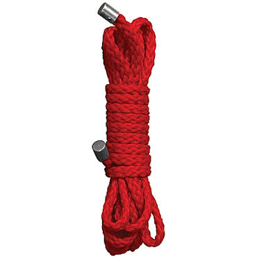 Ouch! Kinbaku Mini Rope 1,5м, красная, Нейлоновая веревка