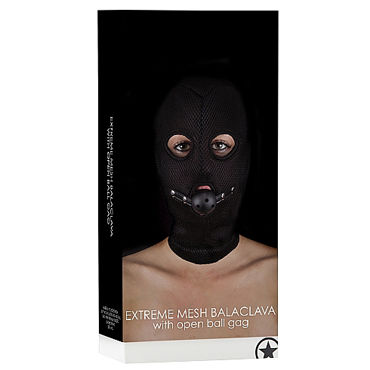 Ouch! Extreme Mesh Balaclavea with Open Ball Gag - фото, отзывы