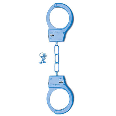 Shots Toys Metal Handcuffs, голубые, Металлические наручники
