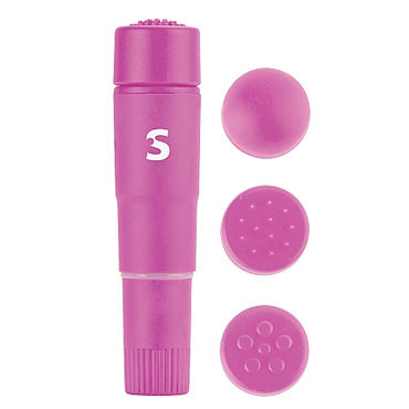 Shots Toys Fourplay, розовый, Вибратор с насадками
