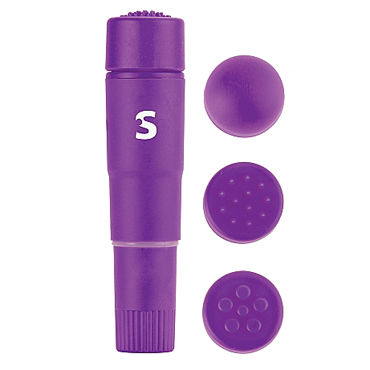 Shots Toys Fourplay, фиолетовый, Вибратор с насадками