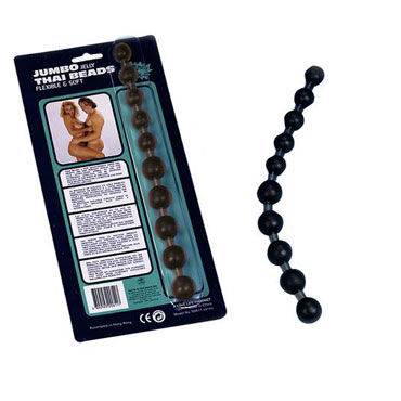 NMC Jumbo Thai Beads, черная, Анальная цепочка