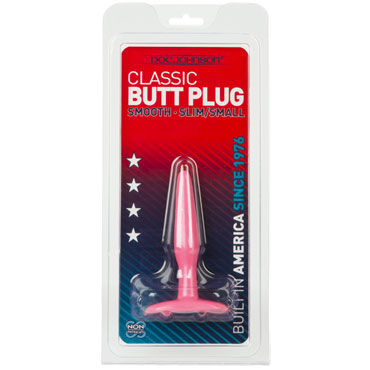 Doc Johnson Classic Butt Plugs, розовая - Анальная пробка маленького размера - купить в секс шопе