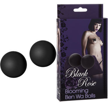Doc Johnson Black Rose Ben Wa Balls, черные, Вагинальные шарики
