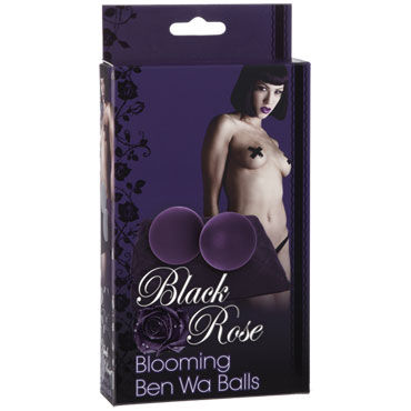 Doc Johnson Black Rose Ben Wa Balls, фиолетовые - Вагинальные шарики - купить в секс шопе