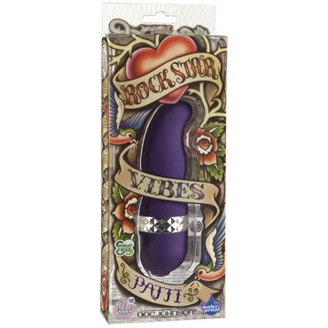 Doc Johnson Rock Star Patti, фиолетовый - мини вибратор для стимуляции G-точки - купить в секс шопе