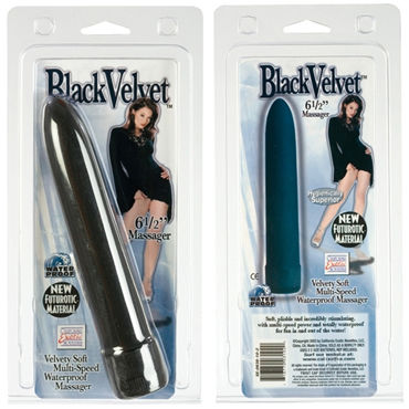 California Exotic Black Velvet Massager - Вибратор классической формы - купить в секс шопе