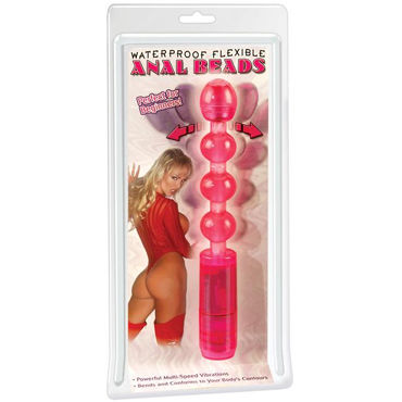 Pipedream Waterproof Flexible Anal Beads, розовый, Многоскоростной анальный вибратор