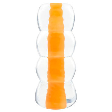 Pipedream Neon Jelly Stroker, оранжевый, Компактный мастурбатор