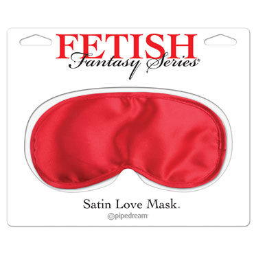 Pipedream Satin Love Mask, красная, Любовная маска на глаза