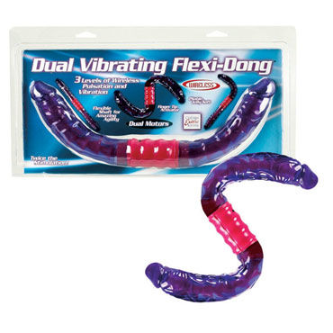 California Exotic Dual Vibrating Flexi-Dong, Двухсторонний гибкий вибратор