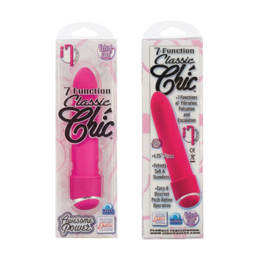 California Exotic 7-Function Classic Chic, розовый - Минивибратор с бархатистой поверхностью - купить в секс шопе