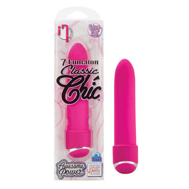 California Exotic 7-Function Classic Chic, розовый, Минивибратор с бархатистой поверхностью