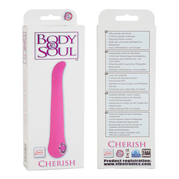 California Exotic Body & Soul Cherish, розовый - мини вибратор для стимуляции точки G - купить в секс шопе
