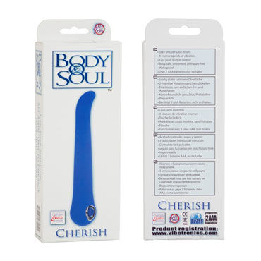 California Exotic Body & Soul Cherish, синий - Минивибратор для стимуляции точки G - купить в секс шопе