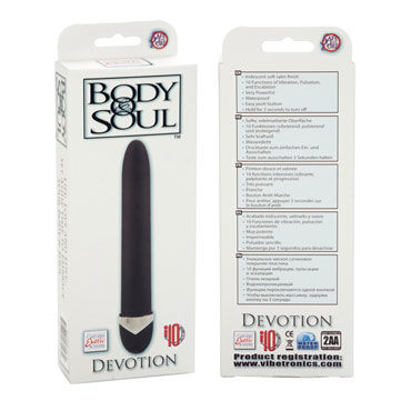 California Exotic Body & Soul Devotion, черный - Классический вибратор небольшого размера - купить в секс шопе