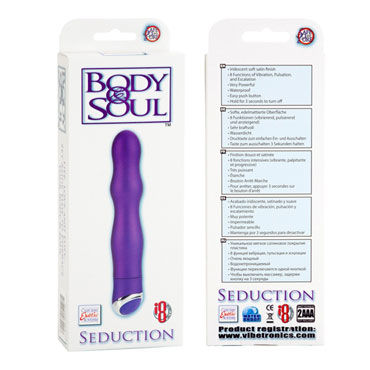 California Exotic Body & Soul Seduction, фиолетовый - Вибратор рельефной формы - купить в секс шопе