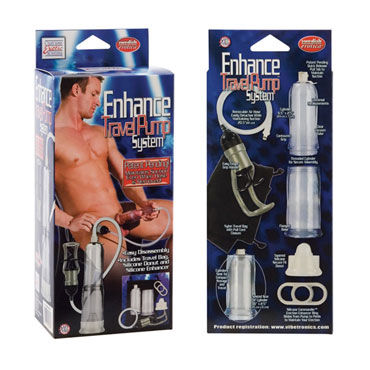 California Exotic Enhance Travel Pump System - Вакуумная помпа с раскладным цилиндром - купить в секс шопе