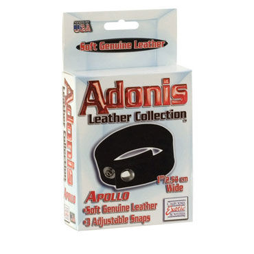 California Exotic Adonis Leather Collection Apollo - Кожаное кольцо на пенис - купить в секс шопе