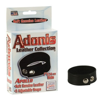 California Exotic Adonis Leather Collection Apollo, Кожаное кольцо на пенис