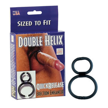 California Exotic Double Helix Quick Release, Кольцо на пенис с петлей для мошонки