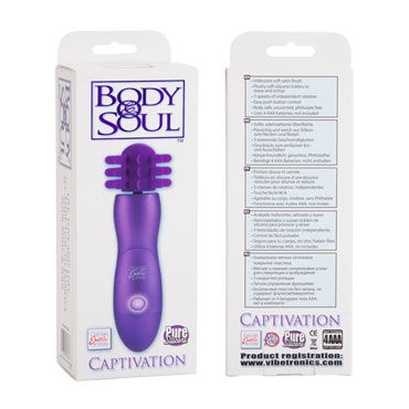 California Exotic Body & Soul Captivation, фиолетовый - Вибромассажер с мягкими усиками - купить в секс шопе