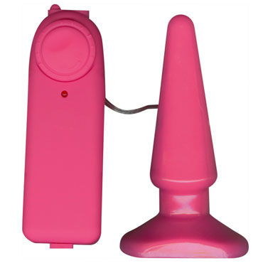 Toy Joy Funky Vibrating, розовая, Анальная вибропробка