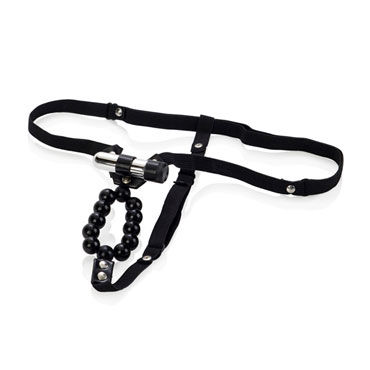 California Exotic Vibrating Lovers Thong With Stroker Beads - фото, отзывы