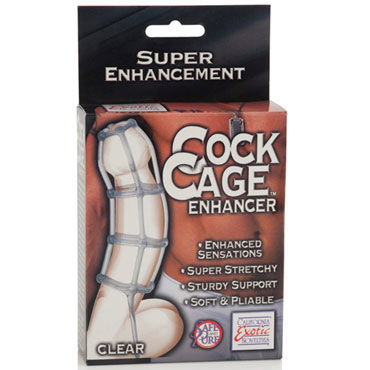 California Exotic Cock Cage Enhancers, прозрачная - Эрекционная насадка на пенис - купить в секс шопе