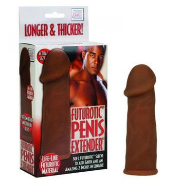 California Exotic Futurotic Penis Extender, коричневая, Удлиняющая насадка на пенис