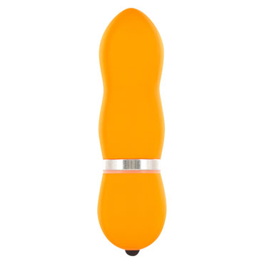 Toy Joy Funky Vibelicious, оранжевый, мини вибратор рельефной формы