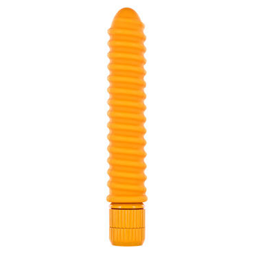 Toy Joy Funky Ribbed Vibe, оранжевый, Вибратор со спиралевидным рельефом