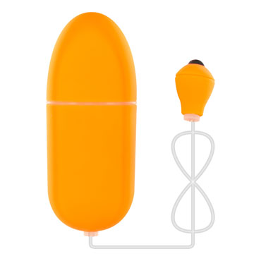 Toy Joy Funky Egg On A Wire, оранжевое, Водонепроницаемое виброяйцо