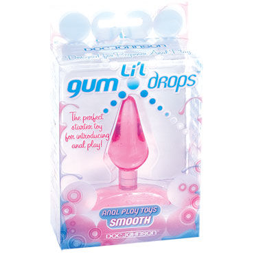 Doc Johnson Lil Gum Drops Smooth, розовая - Небольшая анальная пробка - купить в секс шопе