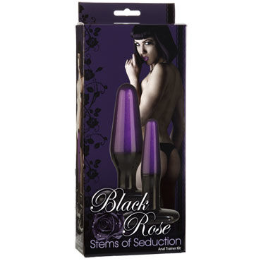 Doc Johnson Black Rose Stems of Seduction - Набор анальных пробок - купить в секс шопе