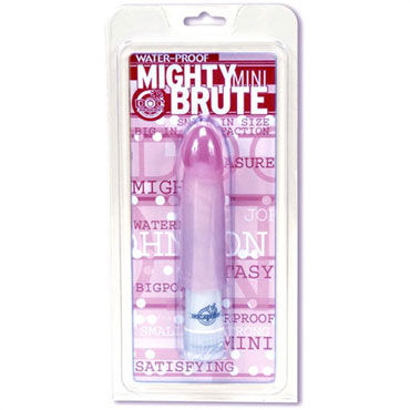 Doc Johnson Mighty Mini Brute, фиолетовый - Пластиковый вибратор с насадкой - купить в секс шопе