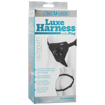 Doc Johnson Luxe Harness - Трусики со штырьком для насадки - купить в секс шопе