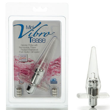 California Exotic Mini Vibro Teases, прозрачная, Анальная вибропробка