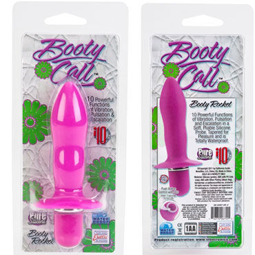 California Exotic Booty Call Booty Rockets, розовая - Анальная вибропробка - купить в секс шопе