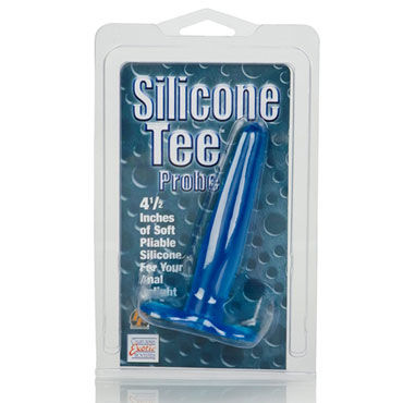 California Exotic Silicone Tee Probes, синяя - Анальная силиконовая втулка - купить в секс шопе