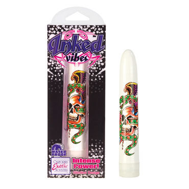 California Exotic Inked Vibes Superslims, белый, Вибратор Inked Vibes Superslim White 0505-10CDSE