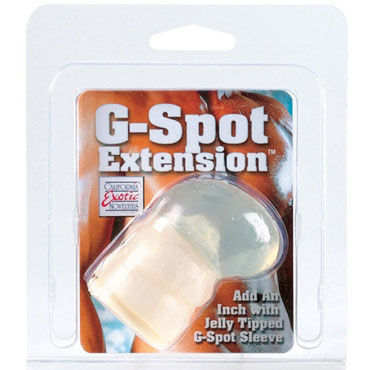 California Exotic G-Spot Extensions, прозрачная - Насадка на пенис для стимуляции точки G - купить в секс шопе