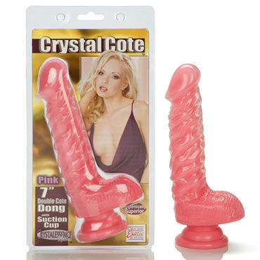 California Exotic Crystal Cote, розовый, Двухцветный фаллоимитатор