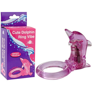 Howells Cute Dolphin Ring Vibe, розовый, Эрекционное виброкольцо на пенис