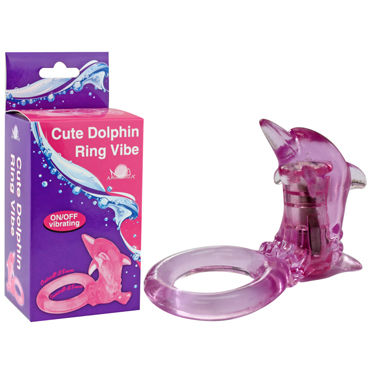 Howells Cute Dolphin Ring Vibe, фиолетовый, Эрекционное виброкольцо на пенис