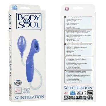 California Exotic Body & Soul Scintillation, синий - Клиторальный стимулятор с присоской - купить в секс шопе