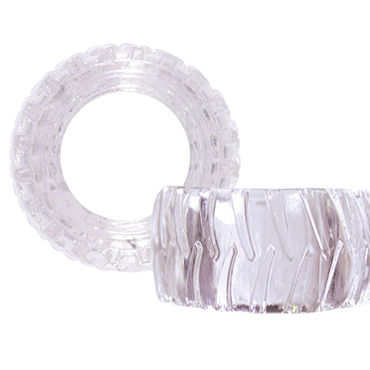 NS Novelties Treads Mens Ring Wide, прозрачное, Эрекционное кольцо в форме шины